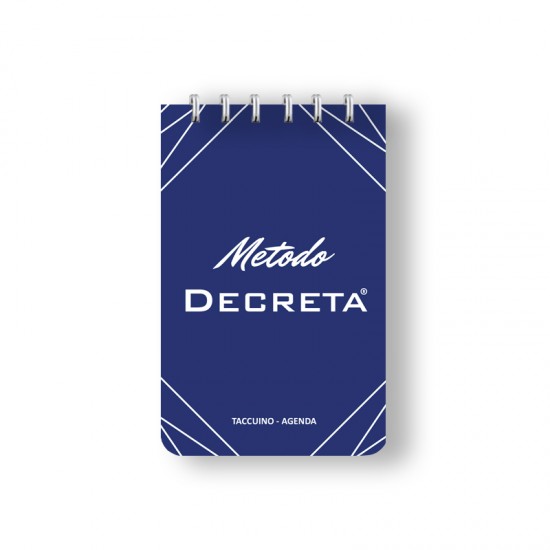 Metodo DECRETA_Taccuino Agenda (perpetua) - dimensioni 9 cm x 14 cm Metodo DECRETA_Taccuino Agenda (perpetua) - dimensioni 9 cm x 14 cm