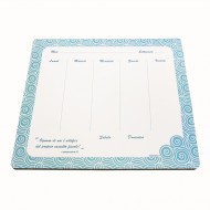 a Sottomouse/planner perpetuo - formato 20 x 23 cm – frase “Ognuno è artefice...”