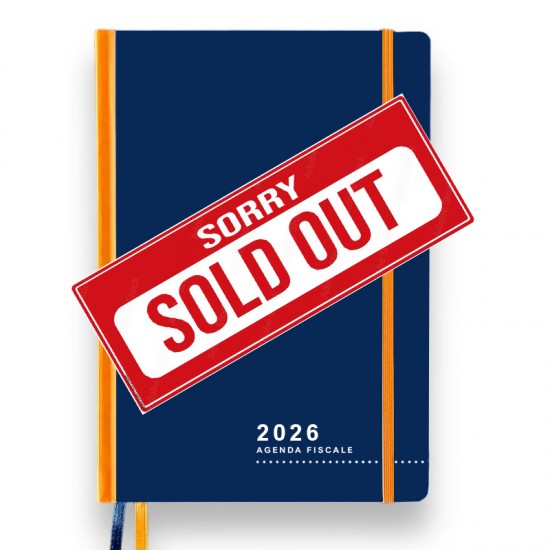 a Agenda 2026 – Fiscale SETTIMANALE - dimensioni 15,5 x 21 cm  - colore Blu/Arancio