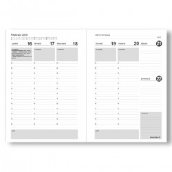 a Agenda 2026 – Fiscale SETTIMANALE - dimensioni 15,5 x 21 cm  - colore Blu/Arancio