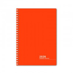 a Agenda 2026 – Fiscale Settimanale LIGHT Spirale - dimensione A5  - colore Arancio