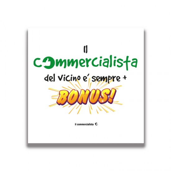 b Quadro in tela - 20cm x 20 cm – frase “il commercialista del vicino” b Quadro in tela - 20cm x 20 cm – frase “il commercialista del vicino”
