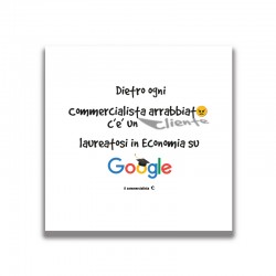 b Quadro in tela - 20cm x 20 cm – frase “commercialista arrabbiato”