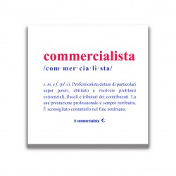 b_Quadro in tela - 20cm x 20 cm – frase “commercialista”