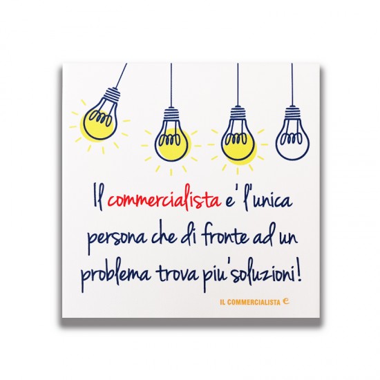 b_Quadro in tela - 20cm x 20 cm – frase “Il commercialista è... ” b_Quadro in tela - 20cm x 20 cm – frase “Il commercialista è... ”