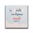 b_Quadro in tela - 20cm x 20 cm – frase “Lo studio non dispensa...”