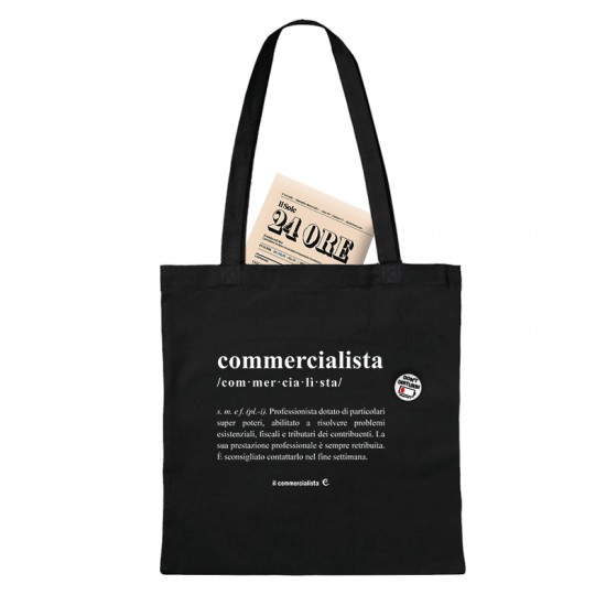 a Tote Shopper COMMERCIALISTA definizione con SPILLA DON'T DISTURB a Tote Shopper COMMERCIALISTA definizione con SPILLA DON'T DISTURB