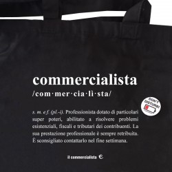 a Tote Shopper COMMERCIALISTA definizione con SPILLA DON'T DISTURB
