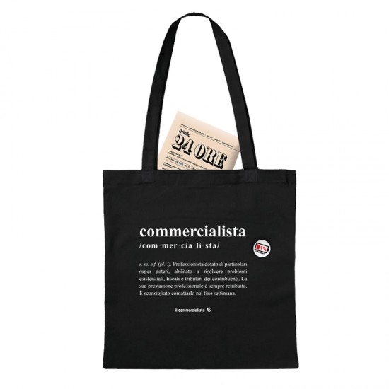 a Tote Shopper COMMERCIALISTA definizione con SPILLA LOW BATTERY a Tote Shopper COMMERCIALISTA definizione con SPILLA LOW BATTERY