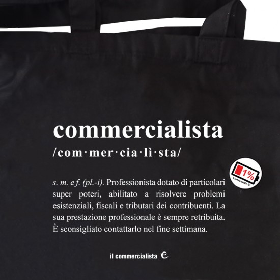 a Tote Shopper COMMERCIALISTA definizione con SPILLA LOW BATTERY a Tote Shopper COMMERCIALISTA definizione con SPILLA LOW BATTERY