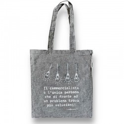 a Shopper IL COMMERCIALISTA E'... colore GRIGIO / NERO