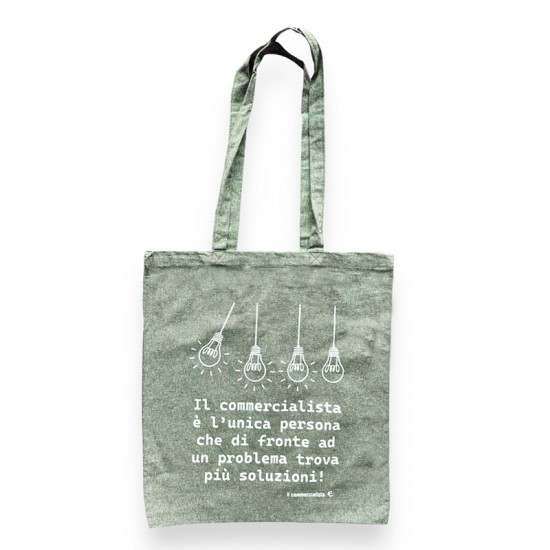 a Shopper IL COMMERCIALISTA E'... colore VERDE a Shopper IL COMMERCIALISTA E'... colore VERDE