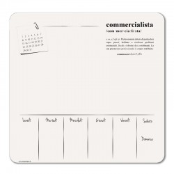 Sottomouse/blocco note - formato 20 x 20 cm – frase “ def. commercialista”