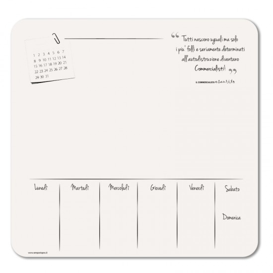 Sottomouse/blocco note - formato 20 x 20 cm – frase “Tutti nascono...”