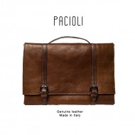 Pacioli - Portadocumenti “Numero uno”, colore marrone in vera pelle Pacioli - Portadocumenti “Numero uno”, colore marrone in vera pelle