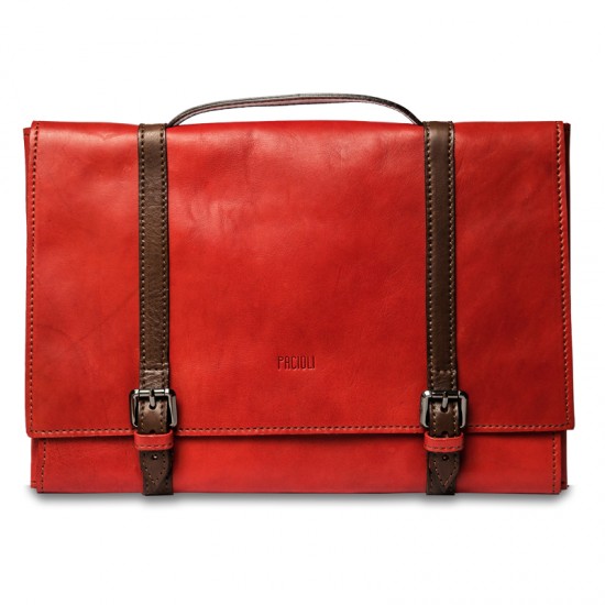 Pacioli - Portadocumenti “Numero uno”, colore rosso in vera pelle Pacioli - Portadocumenti “Numero uno”, colore rosso in vera pelle
