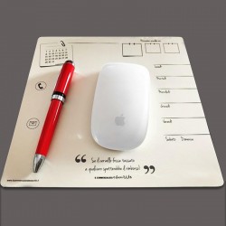 Sottomouse/blocco note - formato 20 x 20 cm – frase “Se il cervello fosse tassato...”