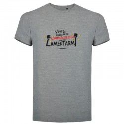 T-shirt VORREI ANCHE IO UN COMMERCIALISTA...colore GRIGIO HEATHER