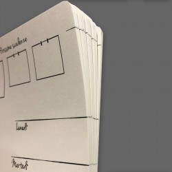 Sottomouse/blocco note - formato 20 x 20 cm – frase “Sorridete di più...”