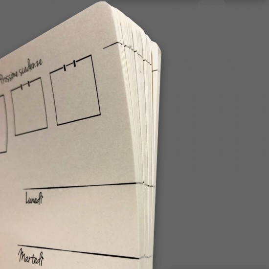 Sottomouse/blocco note - formato 20 x 20 cm – frase “Sorridete di più...”